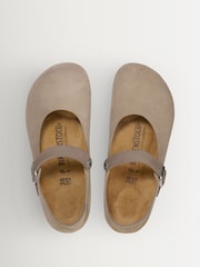 Birkenstock Taupe Brown Mantova Suede Mary Jane Shoes - Image 3 of 3
