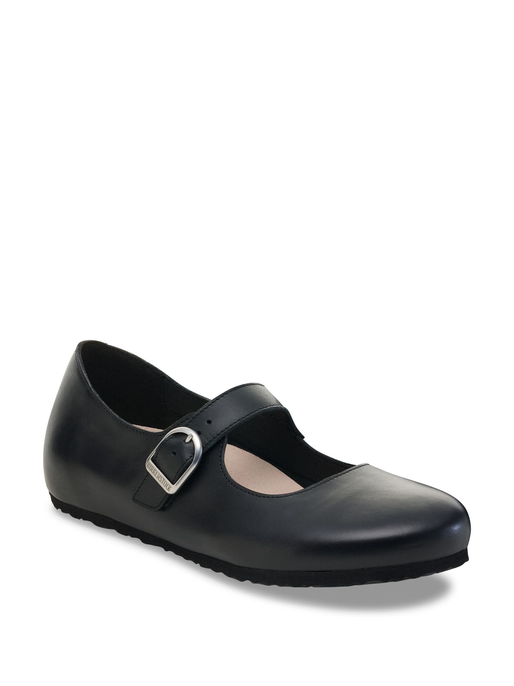 Buy Birkenstock Black Santa Clarita Leather Mary Jane Shoes from