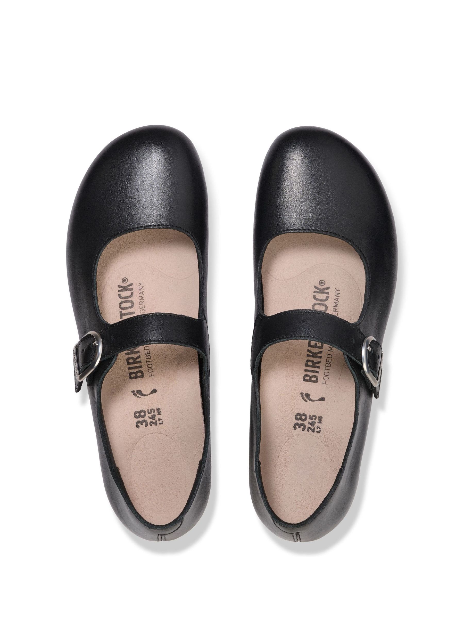 Buy Birkenstock Black Santa Clarita Leather Mary Jane Shoes from