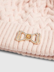 River Island Pink Double Pom Beanie - Image 2 of 2