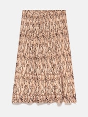 Mint Velvet Brown Brown Snake Print Midi Skirt - Image 6 of 7