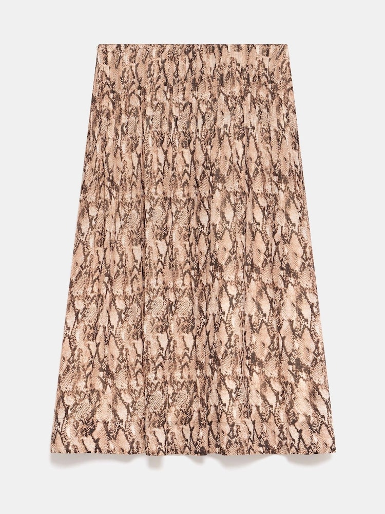 Mint Velvet Brown Brown Snake Print Midi Skirt - Image 7 of 7