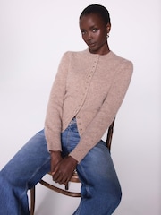 Mint Velvet Natural Wool Blend Cardigan - Image 4 of 8