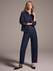 Mint Velvet Blue Dark Indigo Denim Shirt - Image 5 of 7