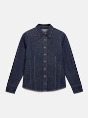 Mint Velvet Blue Dark Indigo Denim Shirt - Image 6 of 7