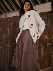 Mint Velvet Natural Faux Fur Gilet - Image 5 of 7