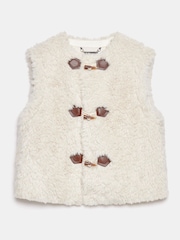 Mint Velvet Natural Faux Fur Gilet - Image 6 of 7