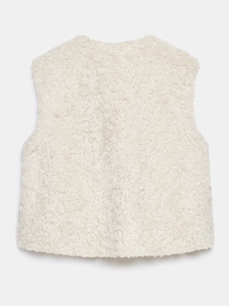 Mint Velvet Natural Faux Fur Gilet - Image 7 of 7
