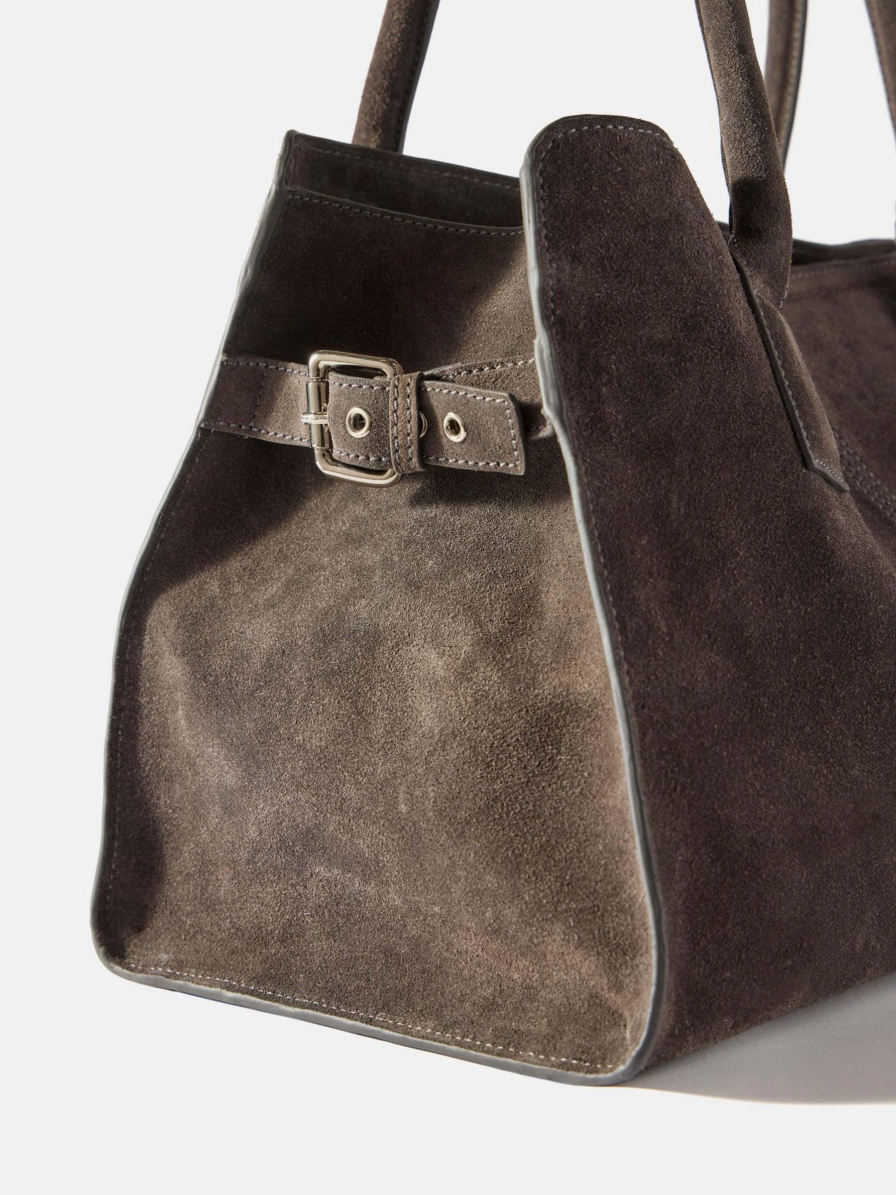 Buy Mint Velvet Grey Rue Grey Suede Tote Bag from Next USA