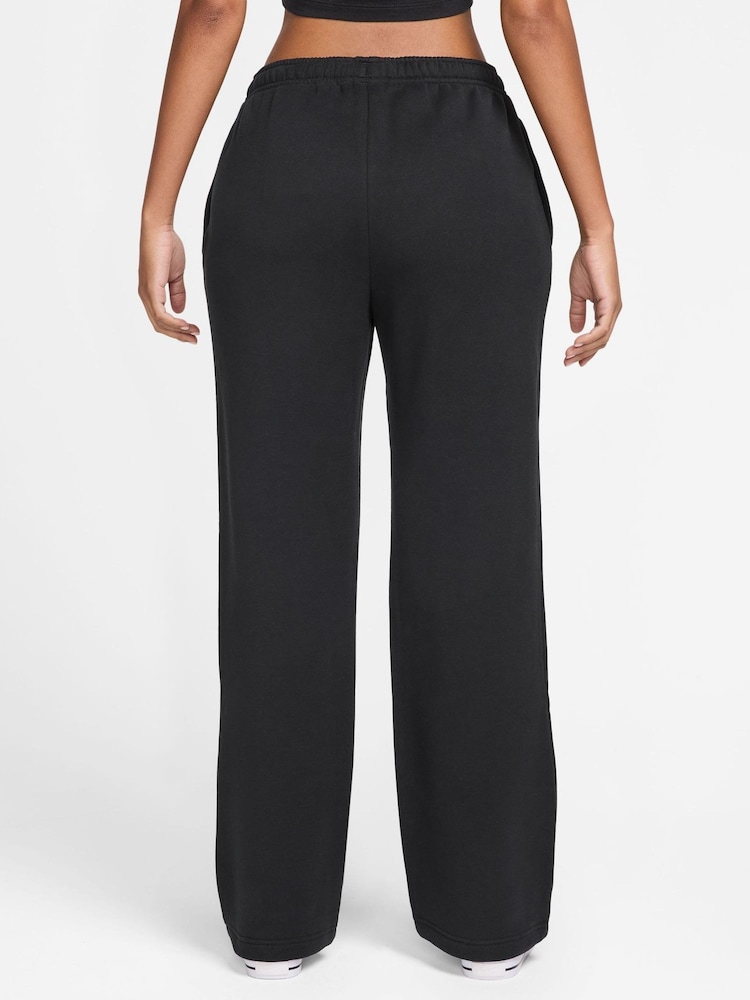 Negro - Pantalones de chándal de polar con pernera ancha Studio de Nike - Imagen 2 de 3