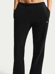 Nike Black Studio Fleece Wide Leg Joggers - Image 4 of 7