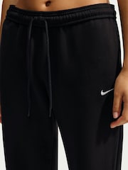 Nike Black Studio Fleece Wide Leg Joggers - Image 5 of 7