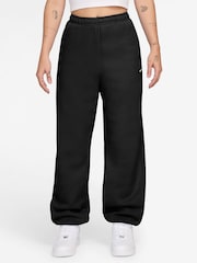 Nike Black Studio Fleece Oversized Cuffed Joggers - Image 1 of 3
