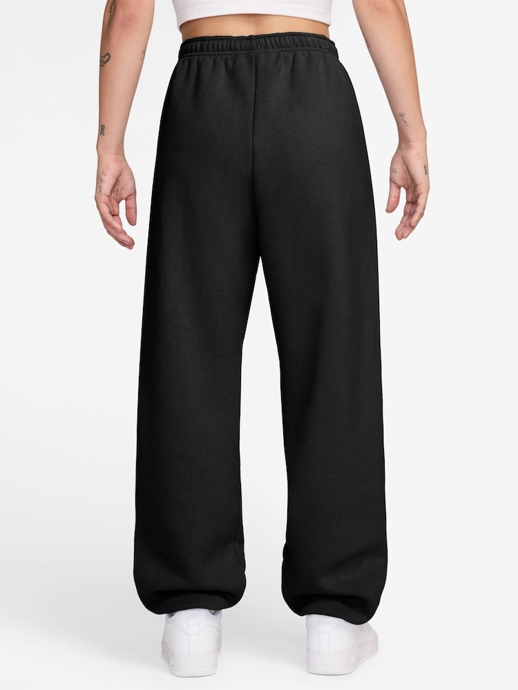 Nike Black Studio Fleece Oversized Cuffed Joggers - Image 2 of 3 Nike Black Studio Fleece Oversized Cuffed Joggers - Image 2 of 3
