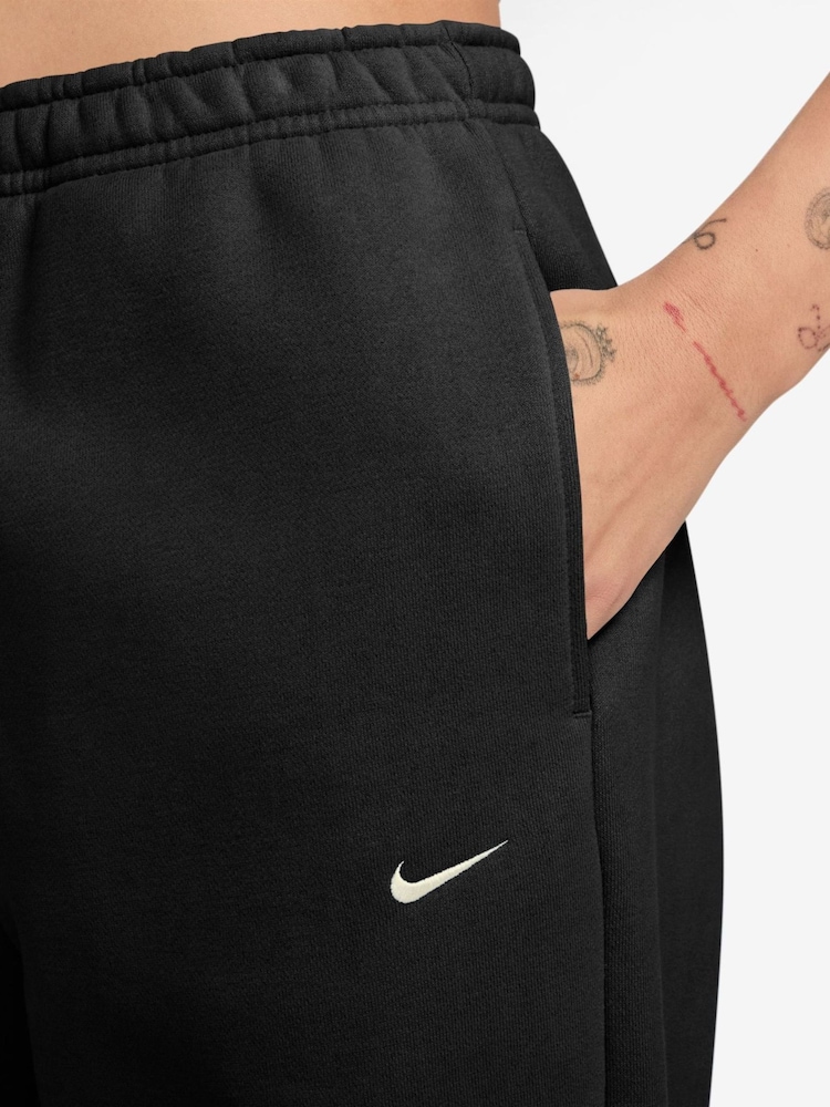 Nike Black Studio Fleece Oversized Cuffed Joggers - Image 3 of 3 Nike Black Studio Fleece Oversized Cuffed Joggers - Image 3 of 3