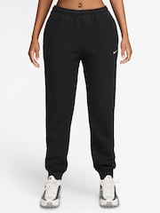 Nike Black/Sail Studio Fleece Mid Rise Joggers - Image 1 of 3