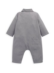 Mamas & Papas Grey Woven Collar Romper - Image 3 of 3