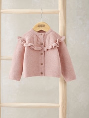 Mamas & Papas Soft Knitted Frill Trim Cardigan - Bild 3 von 3