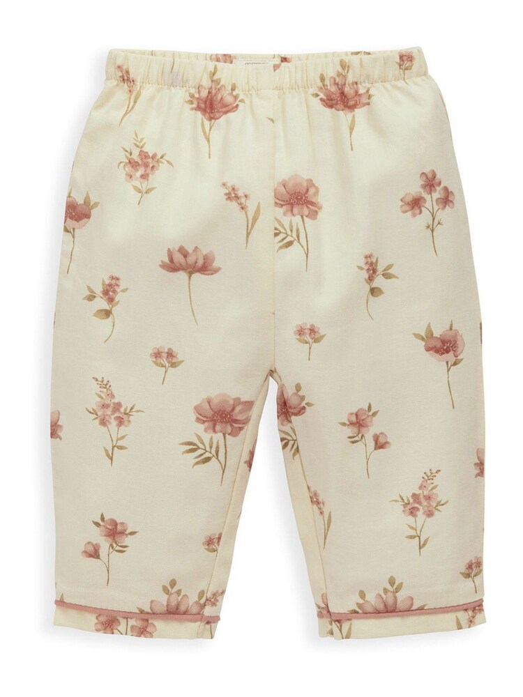 Mamas & Papas Cream Floral Print Woven Pyjamas - Image 4 of 4