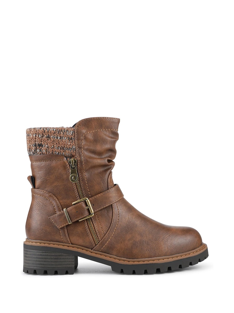 Pavers Brown Ladies Ankle Boots Casual - Image 1 of 5