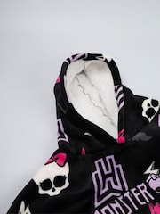Vanilla Underground Black Monster High Skull & Lighting Bolt Blanket Hoodie - Image 8 of 8