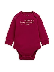Mamas & Papas Red My First Christmas Red Bodysuit - Image 2 of 2
