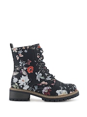 Preto - Pavers Wide Fit Lace-Up Ankle Boots - Imagem 2 de 5