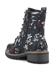 Preto - Pavers Wide Fit Lace-Up Ankle Boots - Imagem 3 de 5