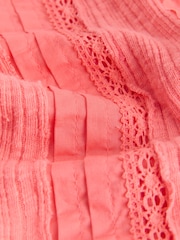 පීච් Pink - Pintuck Button Through Sleeveless Top - 7න් 6 වන රූපය