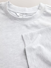 Grey Short Sleeve Lace Hem T-Shirt - Image 2 of 3
