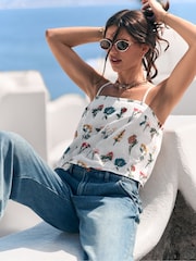 Ecru Floral Cami Top - Image 1 of 6