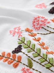 White Embellished Floral Short Sleeve Crew Neck T-Shirt - Image 7 of 8