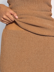 Brown Textured Maxi Skirt - Image 4 of 7