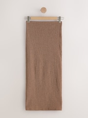 Brown Textured Maxi Skirt - Image 5 of 7