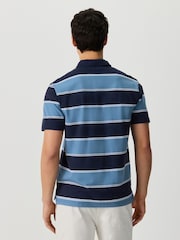 أزرق - قميص بولو مخطط بالعرض - Image 4 of 8