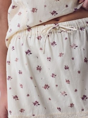 クリーム 小花柄プリント - Mini Skort - 画像 6 / 9