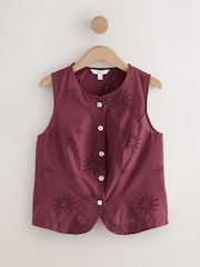 Bordo sunce - Prednji gornji dio s vezenim dugmadima - Slika 5 od 7