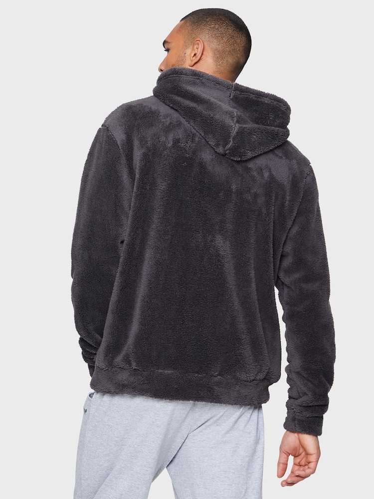Threadbare Grey Borg Zip-Through Lounge Hoodie - Image 2 of 4