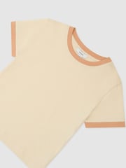 乳白色 - Reiss Belle Cotton Crew Neck T-Shirt - 圖片 3/3