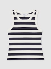 صديري قطن مضلَّع مخطّط قابل للتمدد Violet من Reiss - Image 2 of 3