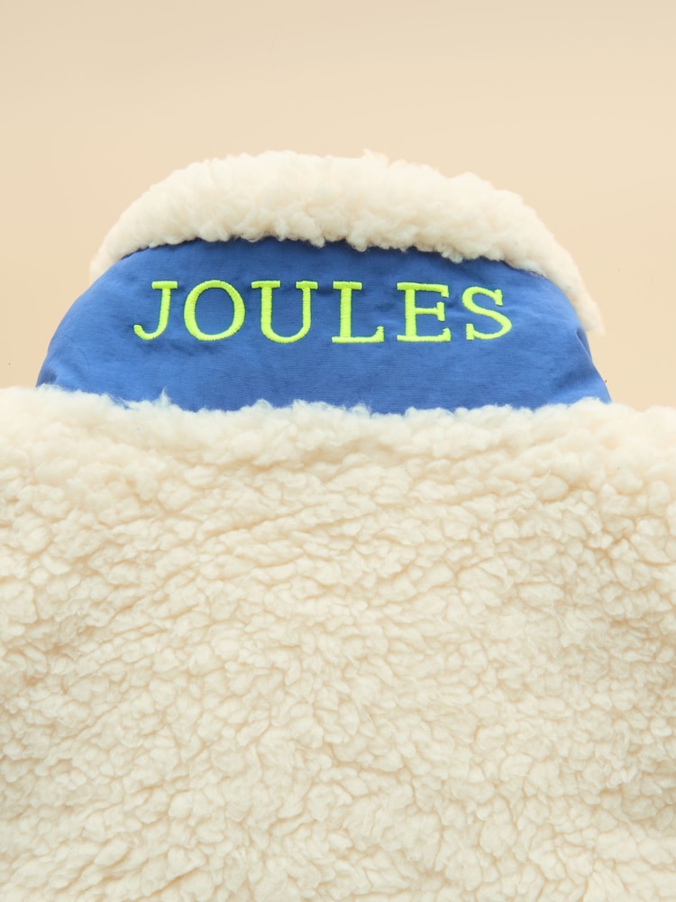 Joules Boys' Billy Cream & Blue Fleece Gilet - Image 4 of 4 Joules Boys' Billy Cream & Blue Fleece Gilet - Image 4 of 4
