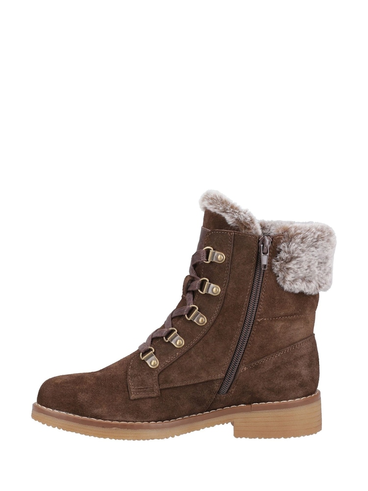 Hush Puppies Florence Mid Brown Boots - Imagem 2 de 5