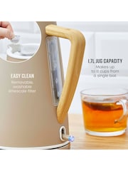 Swan Oatmeal Nordic Cordless 1.7L Jug Kettle - Image 5 of 8