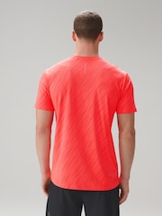 コーラルオレンジ - アクティブ ジャカード Tシャツ - 画像 2 / 9
