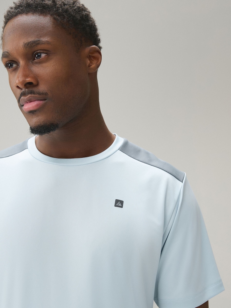 Blue Short Sleeve T-Shirt Active Training Top - Image 2 of 4