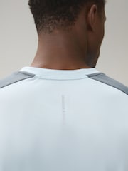 Blue Short Sleeve T-Shirt Active Training Top - Image 3 of 4