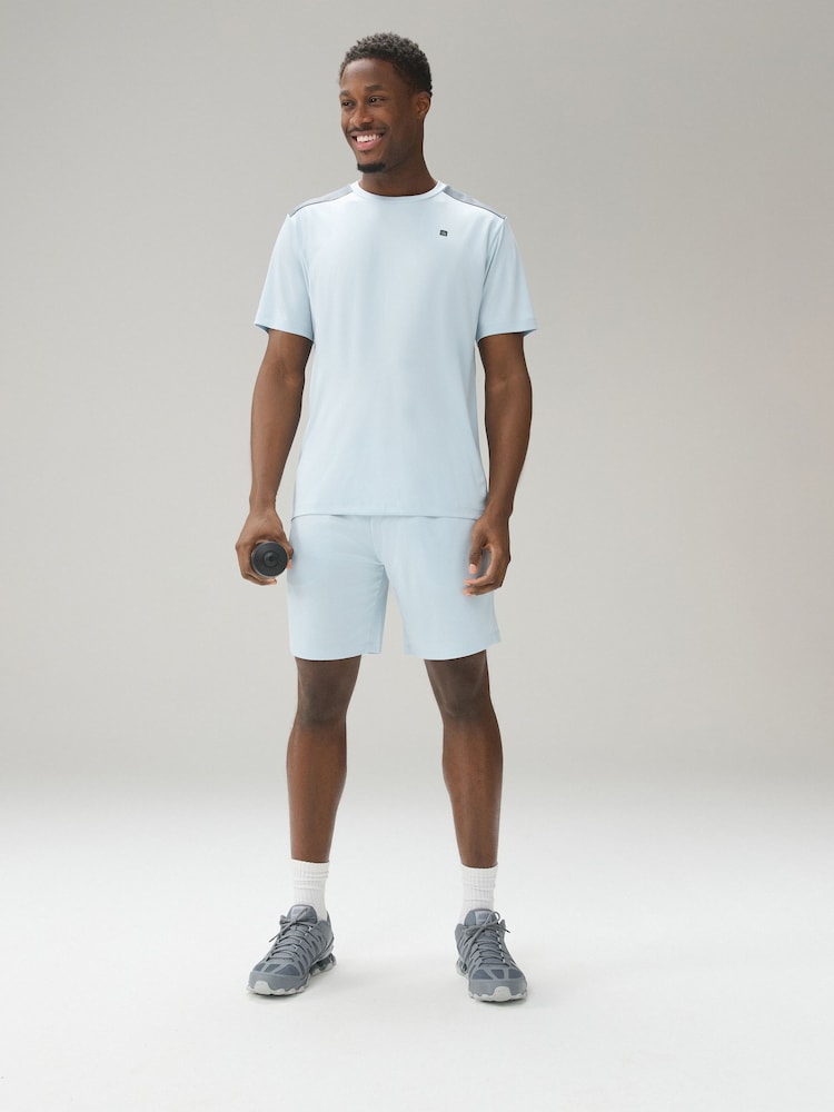 Blue Short Sleeve T-Shirt Active Training Top - Image 4 of 4