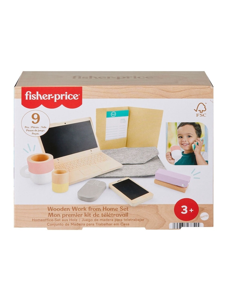 Mattel Games Fisher Price Wooden Work From Home Playset - Image 1 of 5