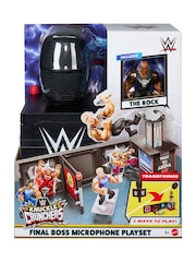Mattel Games WWE Knuckle Crunchers Microphone Playset - Image 1 of 6