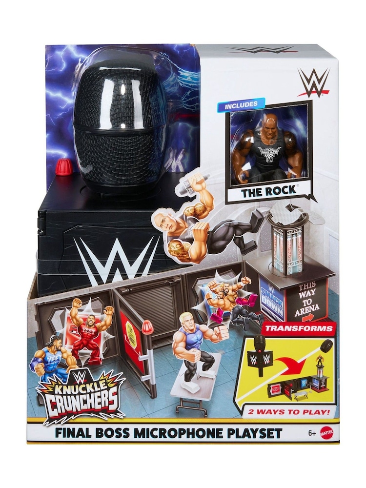 Mattel Games WWE Knuckle Crunchers Microphone Playset - Image 1 of 6 Mattel Games WWE Knuckle Crunchers Microphone Playset - Image 1 of 6